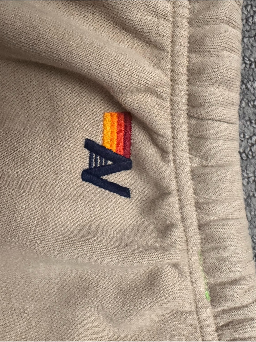 Aviator Nation Beige Joggers with Pink Lightning Bolt - Picture 4 of 8